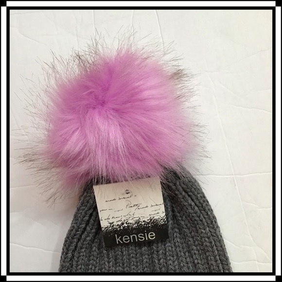 Faux Fur Pom Pom Hat Os 